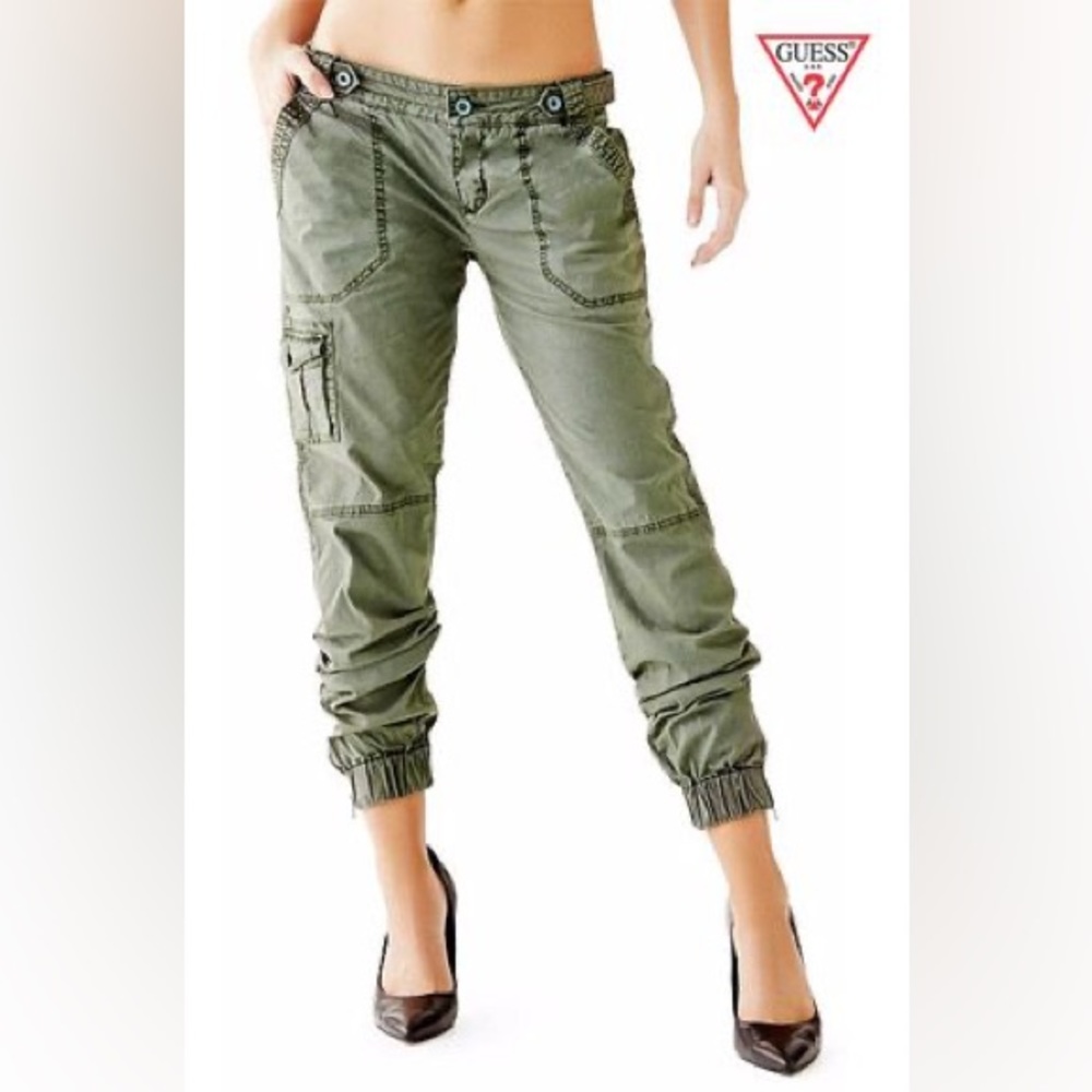 Guess green cargo pants